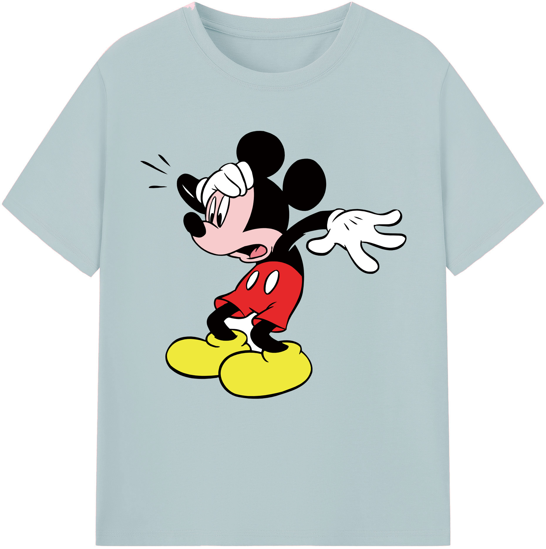 （画像用） ミッキーマウス Mickey Mouse 綿100％半袖Tシャツ（フロントプリント）